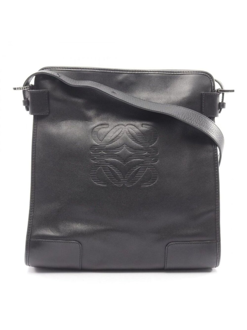 Loewe Shoulder Bag Anagram Black Leather